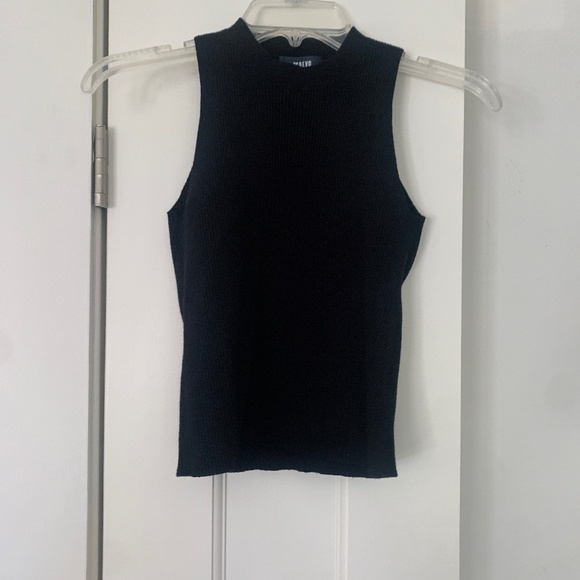 Black high neck Anthropologie tank size xs - Picture 1 of 2